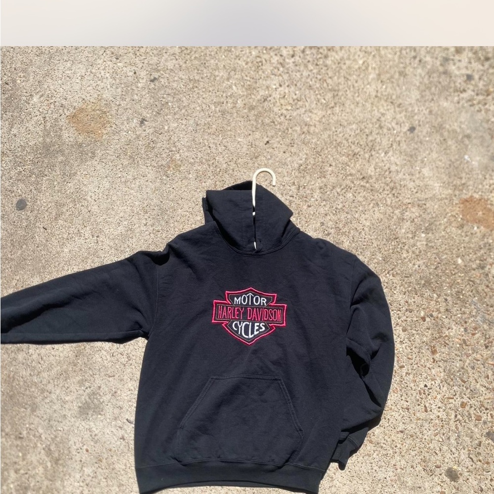 Harley-Davidson Black and Pink Hoodie